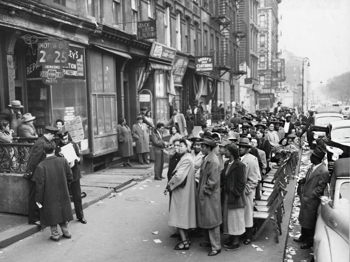 Voters Line Up At 112Th Street And Fifth Avenue, 1948.