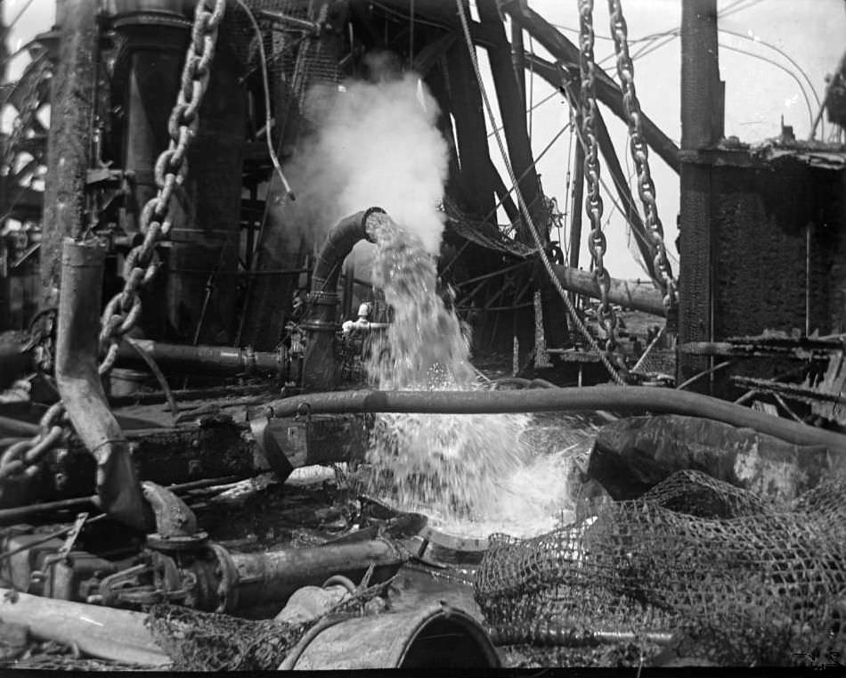 On The Deck Of The Wreck Of The General Slocum, North Brother Island, 1904.