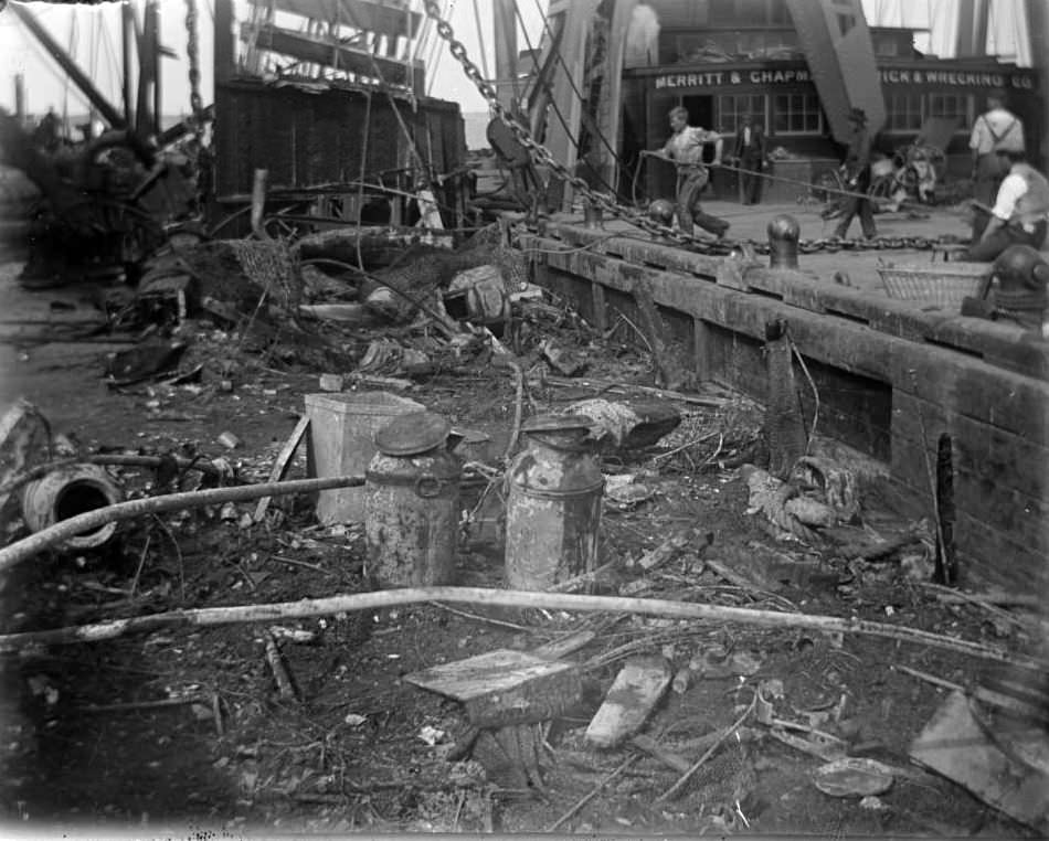 Debris On The Deck Of The Wreck Of The General Slocum, North Brother Island, 1904.
