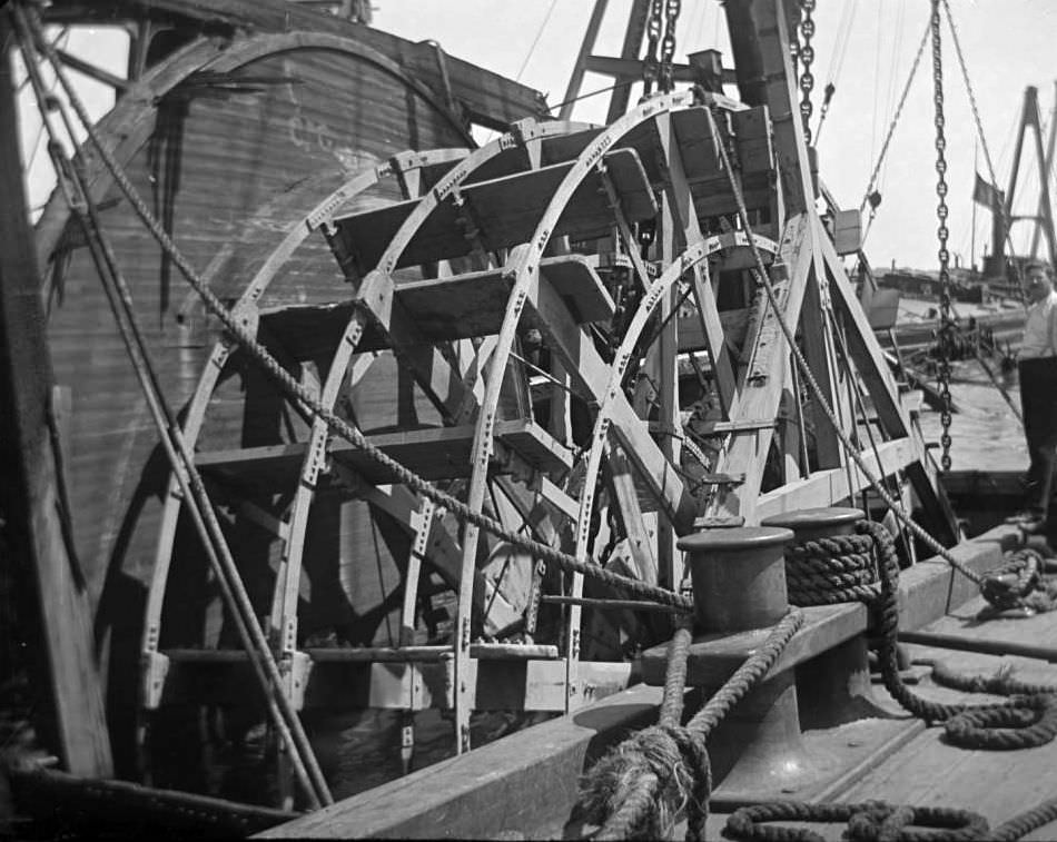 Remains Of The Side Wheel Of The General Slocum, North Brother Island, 1904.