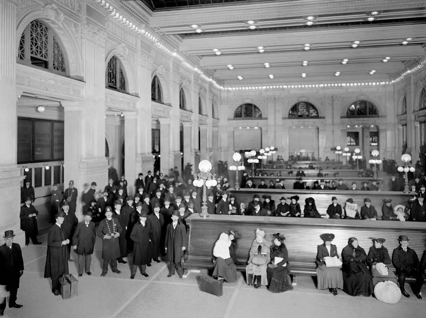 Waiting Room, Grand Central Terminal, New York City, 1904.