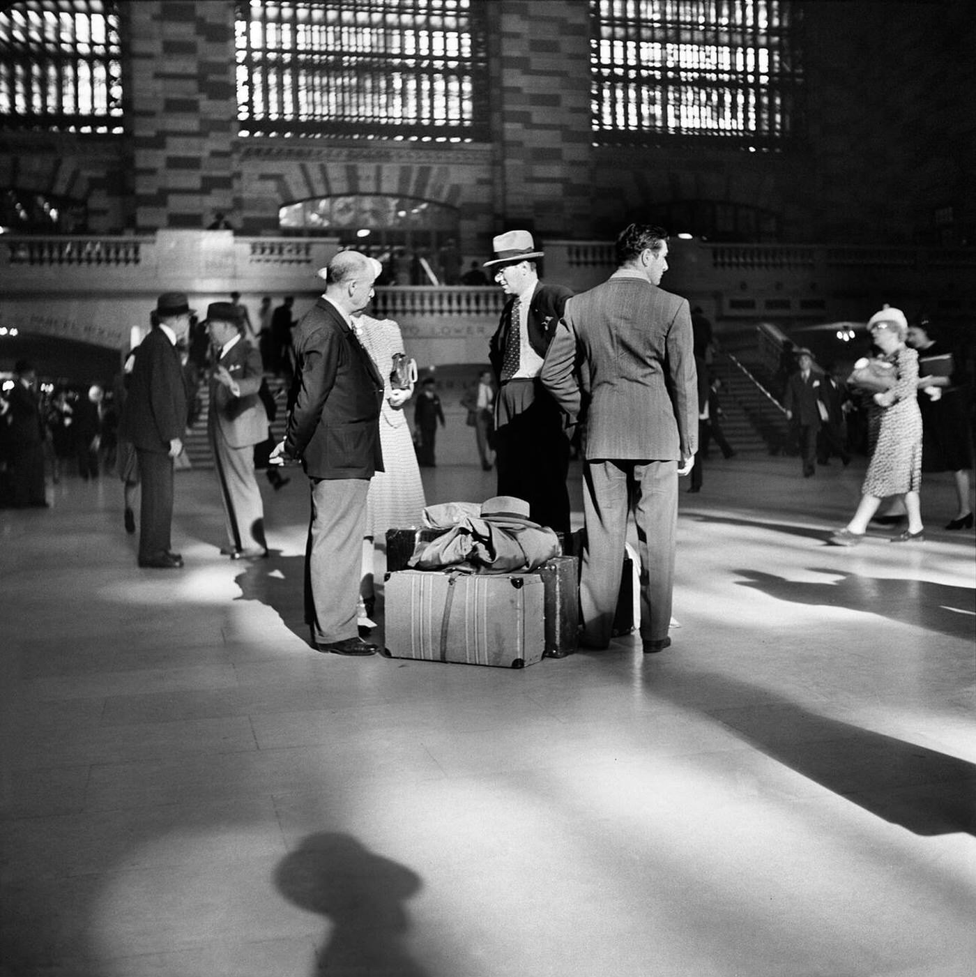 People Waiting For Train, Main Concourse, Grand Central Terminal, New York City, October 1941.