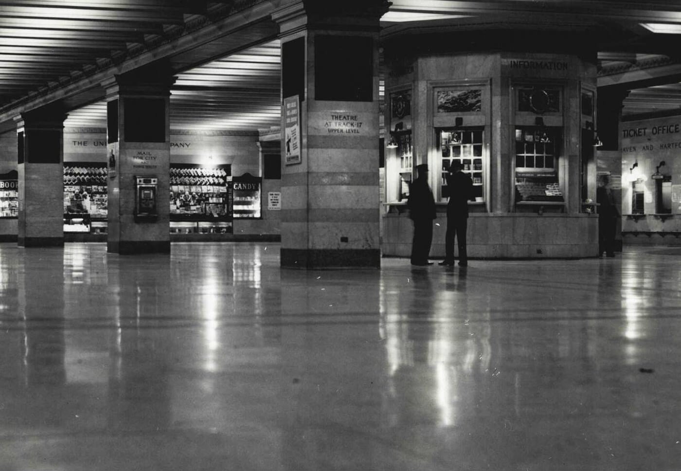 Lower Level Of Grand Central Station Nearly Empty Due To Railway Strike, New York, May 24, 1946.