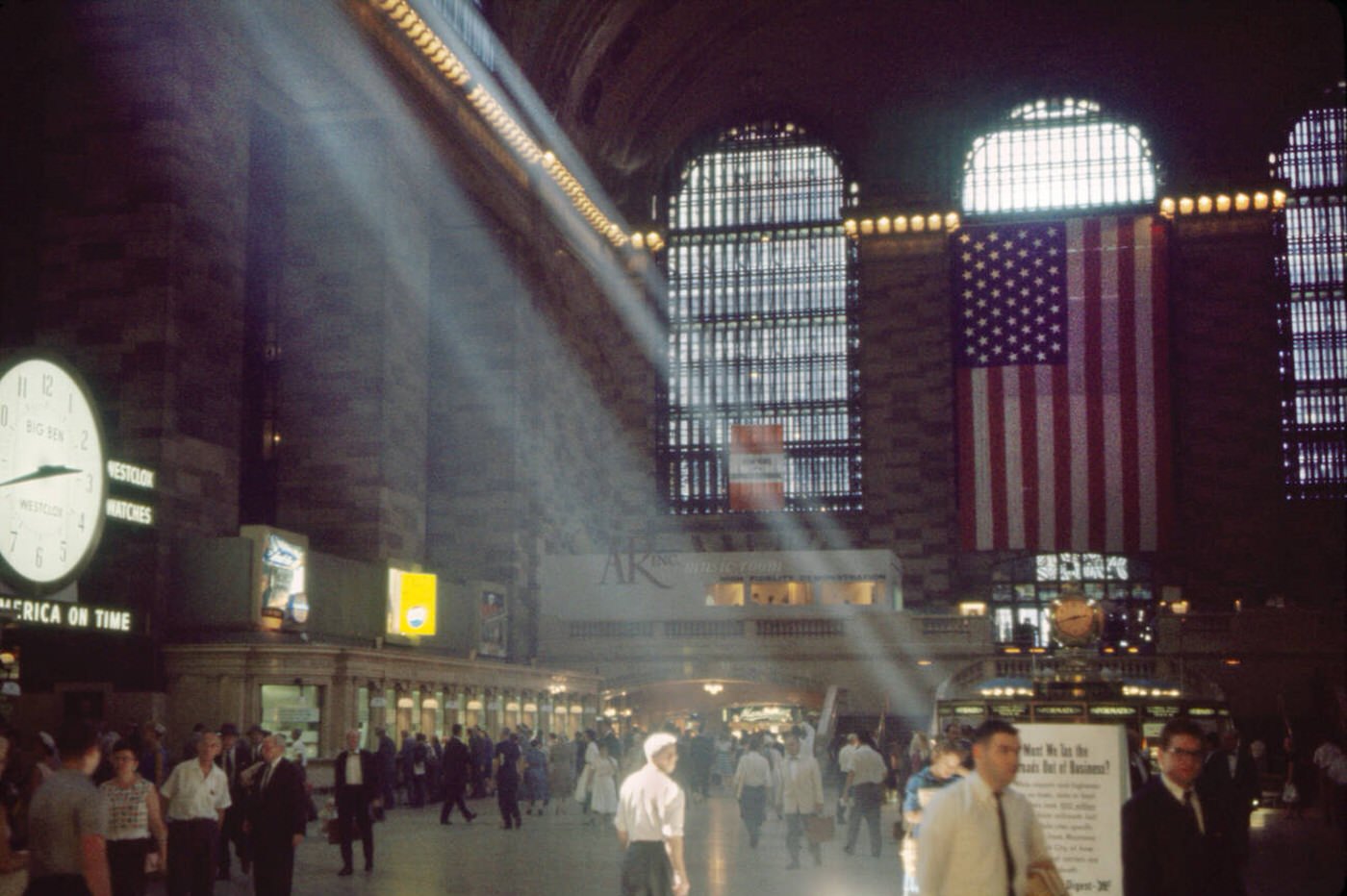 Grand Central Terminal, Main Concourse, New York City, July 1961.