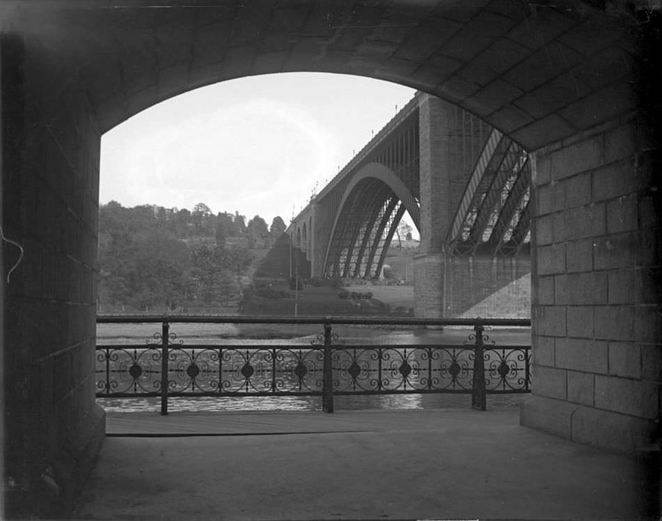 The Washington Bridge Viewed Through Arch, Harlem River.