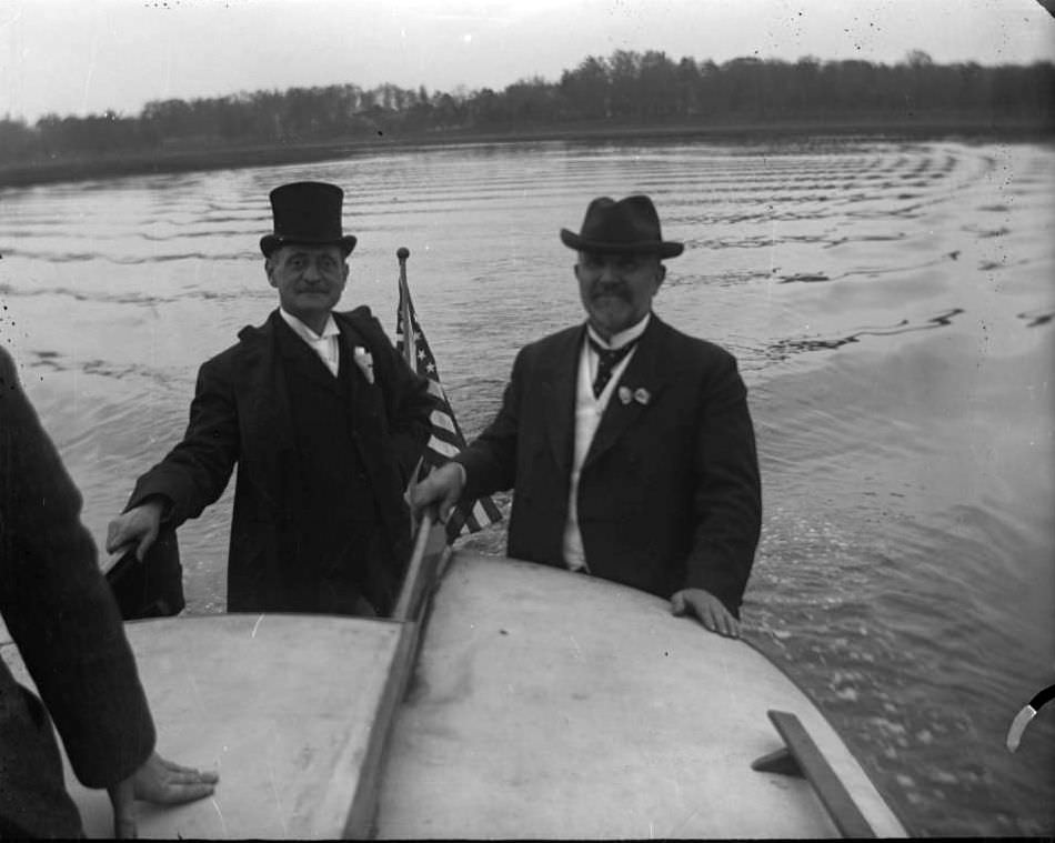 Congressmen From The Congressional Rivers &Amp;Amp; Harbors Committee On A Launch During A Visit To New York City, 1903.