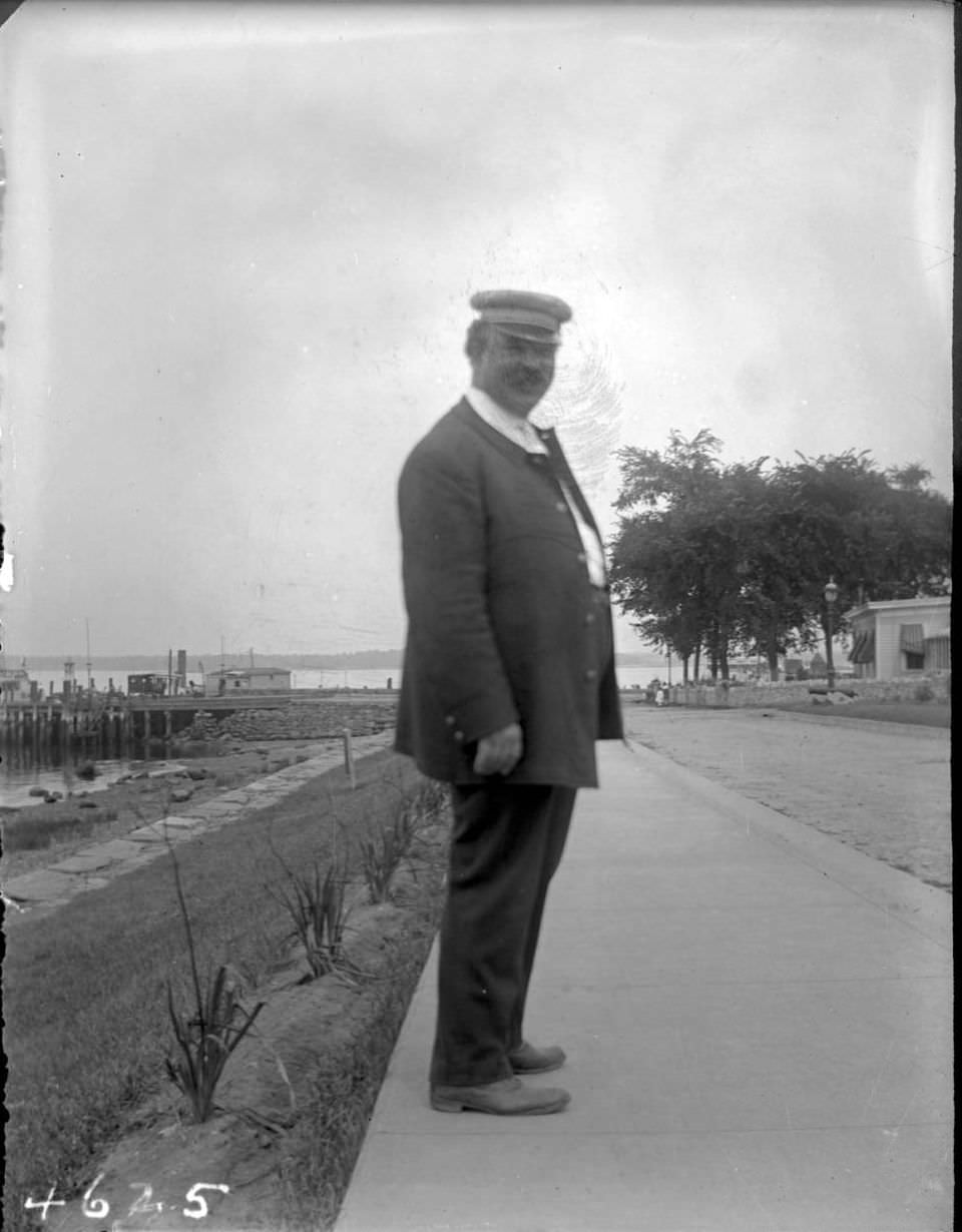 Keeper At The Hart Island Reformatory For Boys, Hart Island, Bronx, 1913.