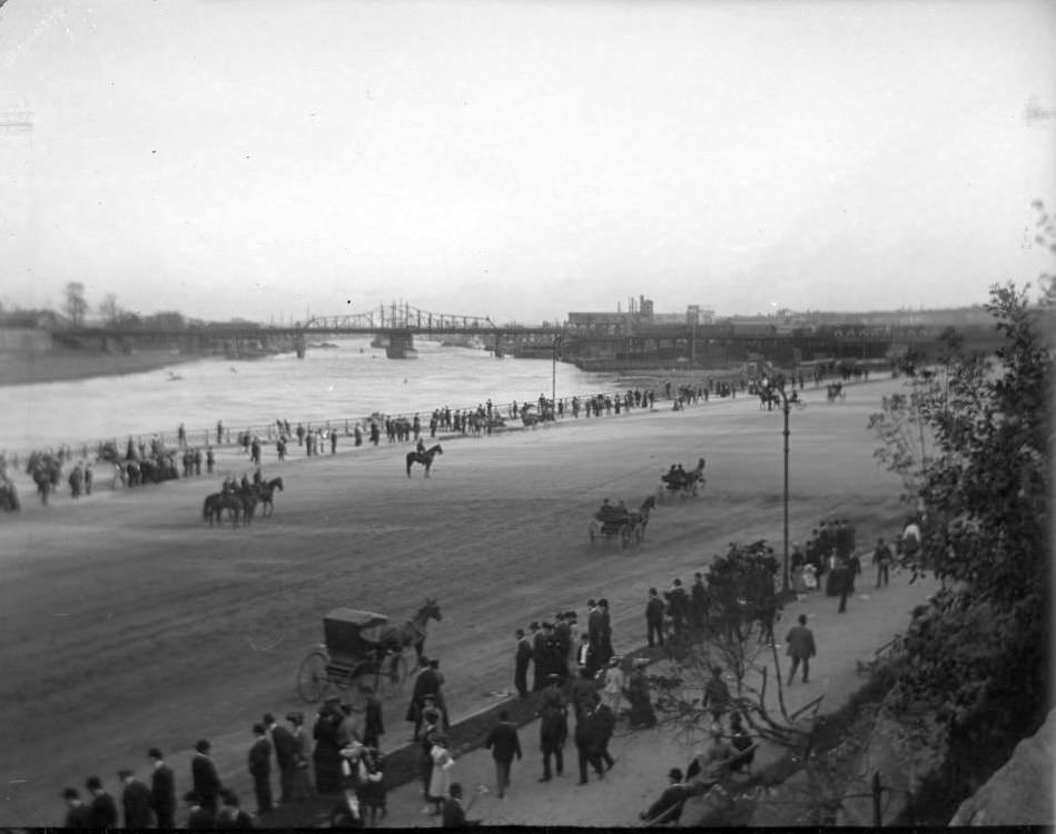 View Of The Speedway From Above, Ca. 1899.