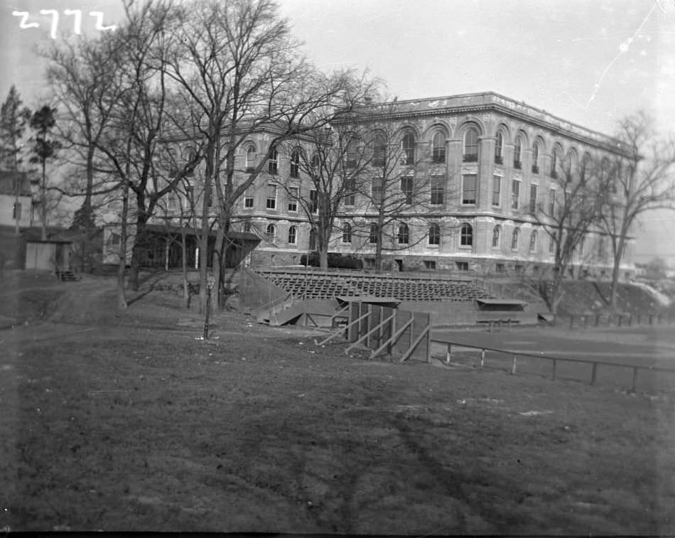 The Bronx Municipal Building And Adjacent Baseball Field.