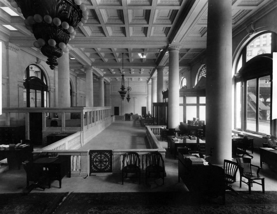Manhattan: Interior Of Grace &Amp;Amp; Co. Bank.