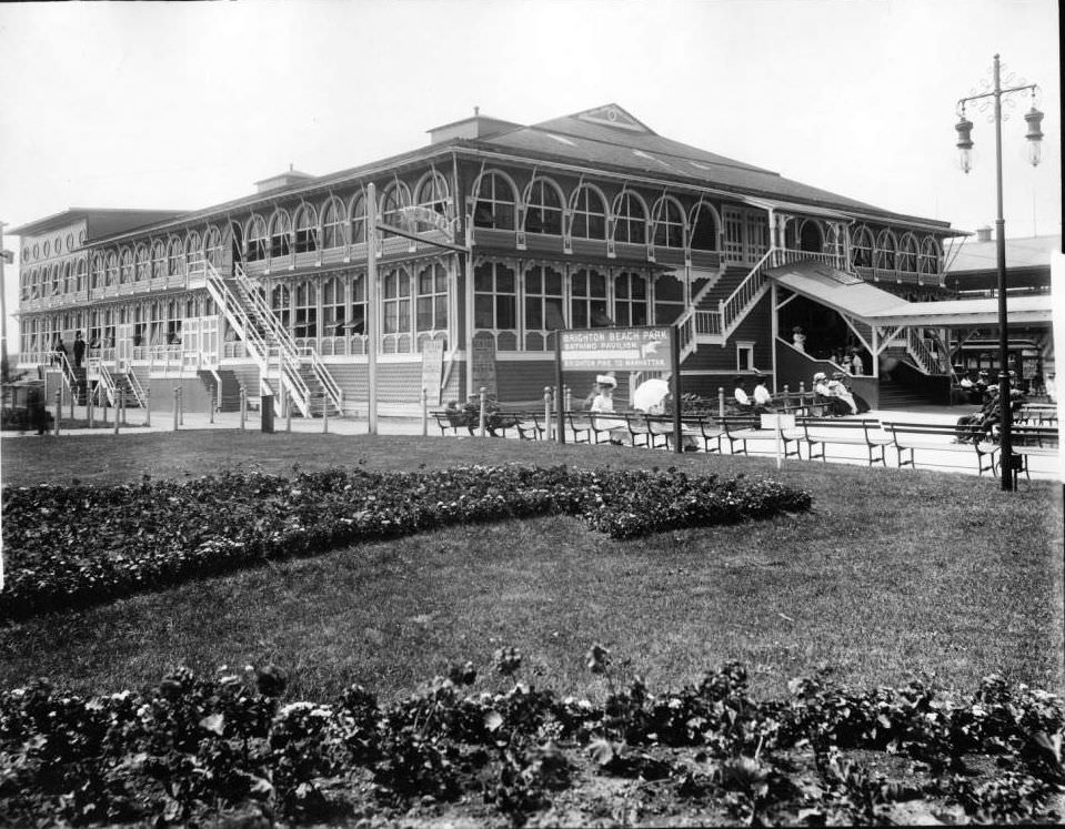 Brighton Beach Park And Bathing Pavilion, Brooklyn.