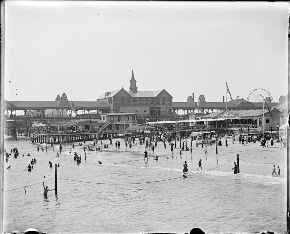 Beachgoers At Coney Island, Brooklyn, 1898.
