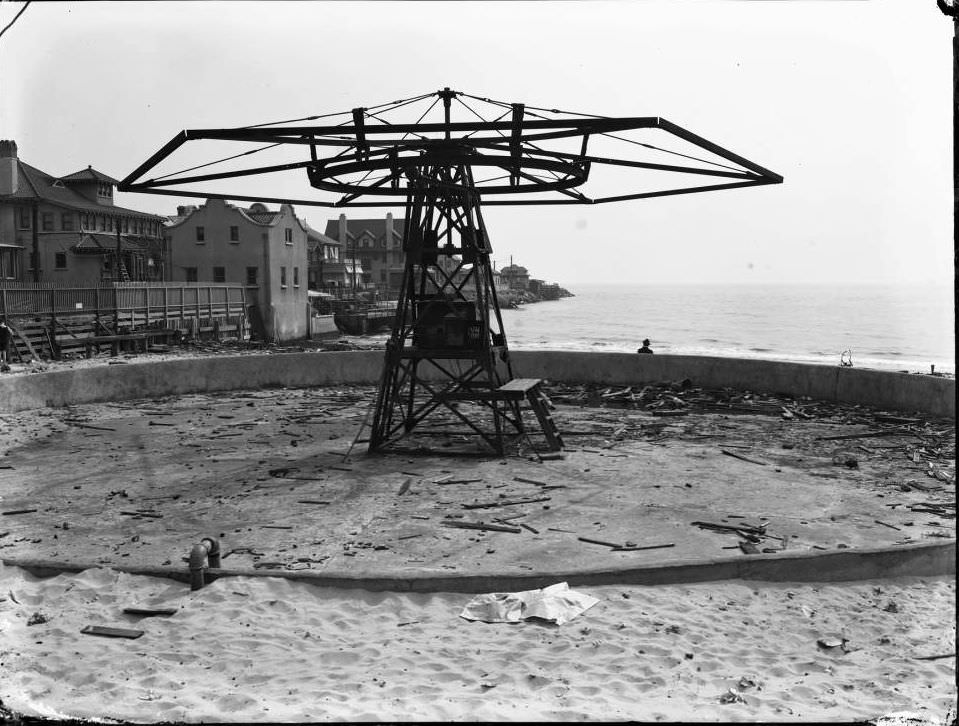 Dilapidated Amusement Park Ride On Brighton Beach, Ca. 1921.