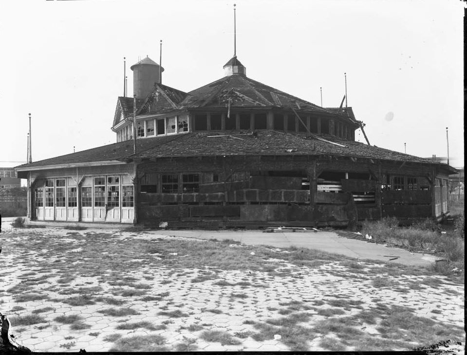 Dilapidated Pavilion On Brighton Beach, Ca. 1921.