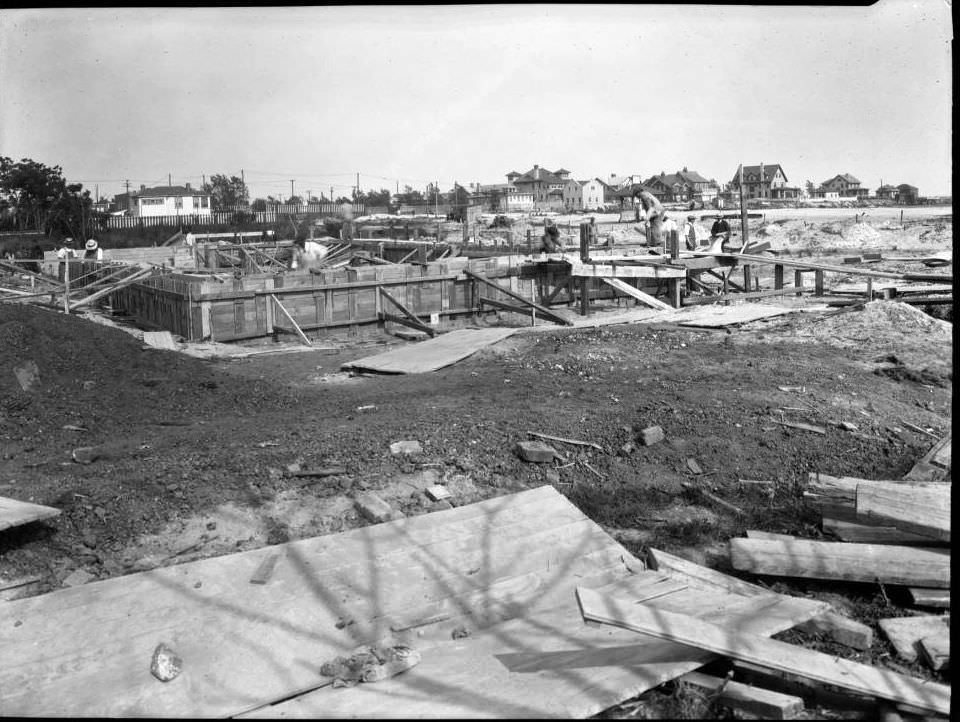 Construction Site, Brighton Beach, Brooklyn, Ca. 1920.