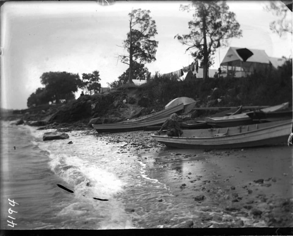 Campsites Just Above The Beach At Orchard Beach, Bronx, 1907.