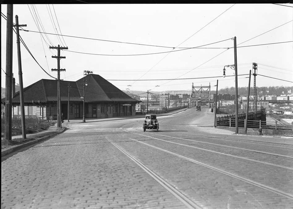 View Down Jerome Avenue To The Macombs Dam Bridge, Bronx, 1918.