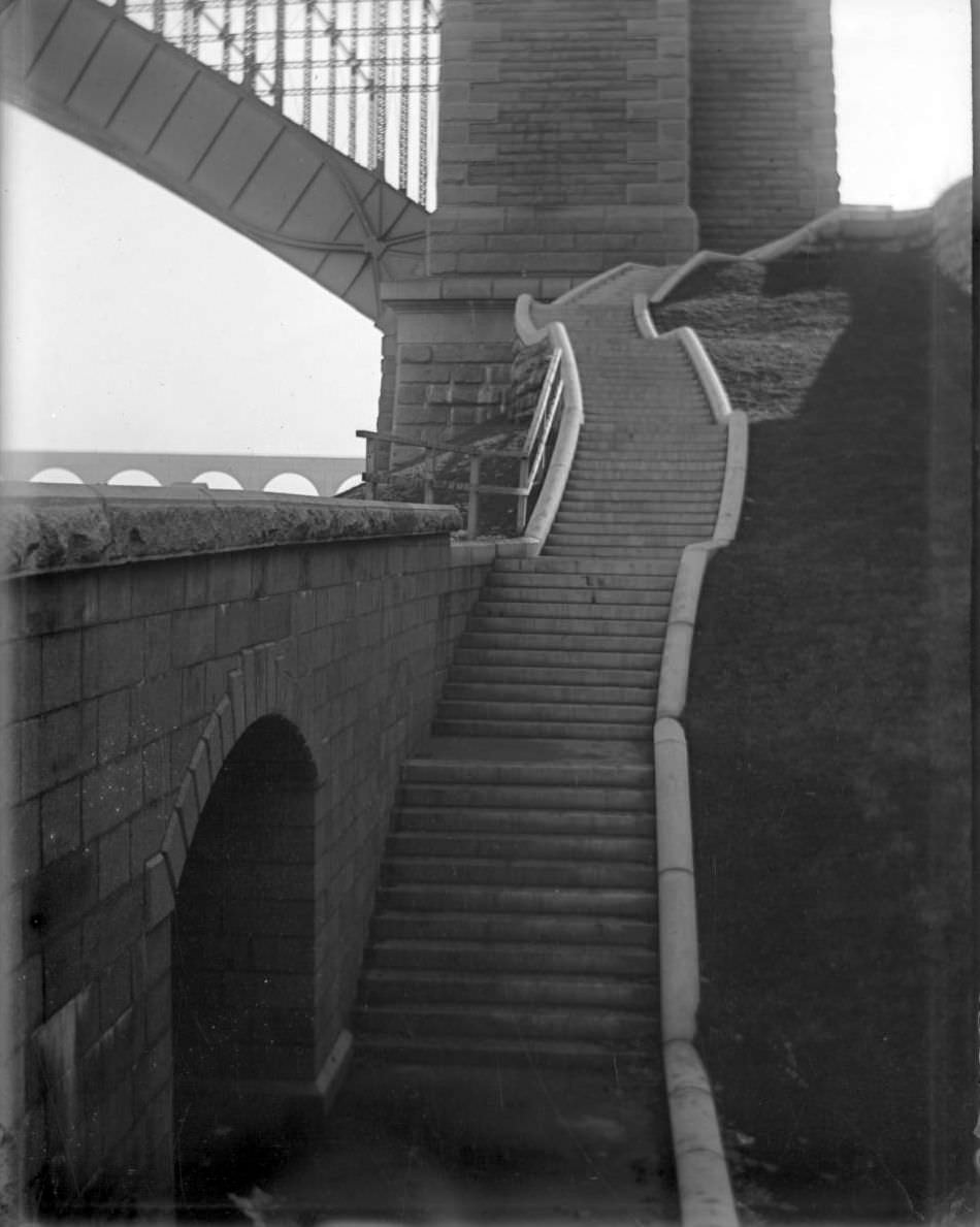 Speedway Embankment At The Base Of The Washington Bridge, New York City, 1900.