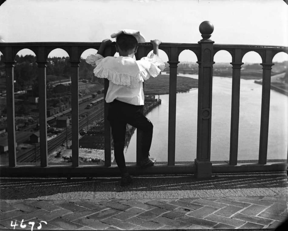 Willie Stonebridge On The High Bridge, New York City, 1900.