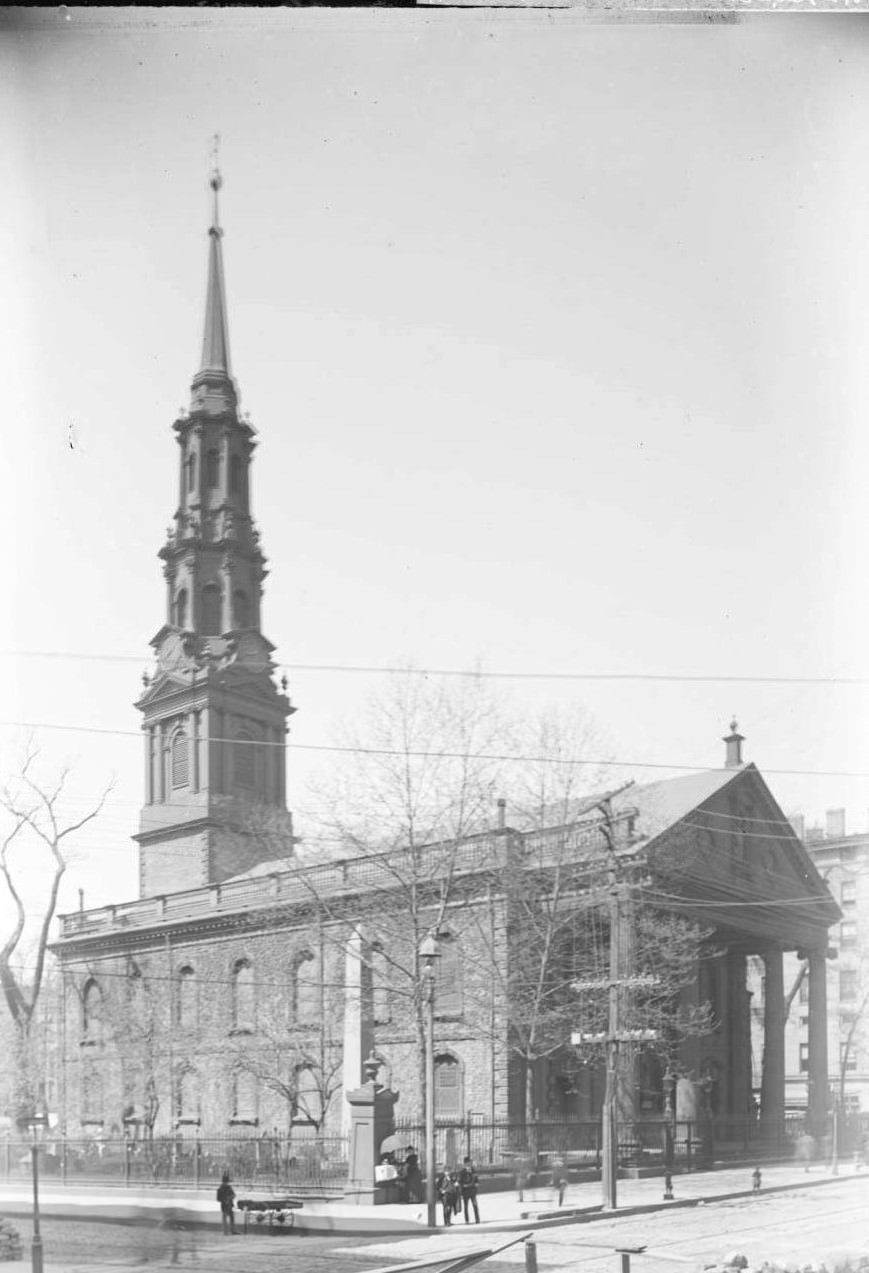 St. Paul'S Chapel Viewed From Broadway, New York City, 1891.