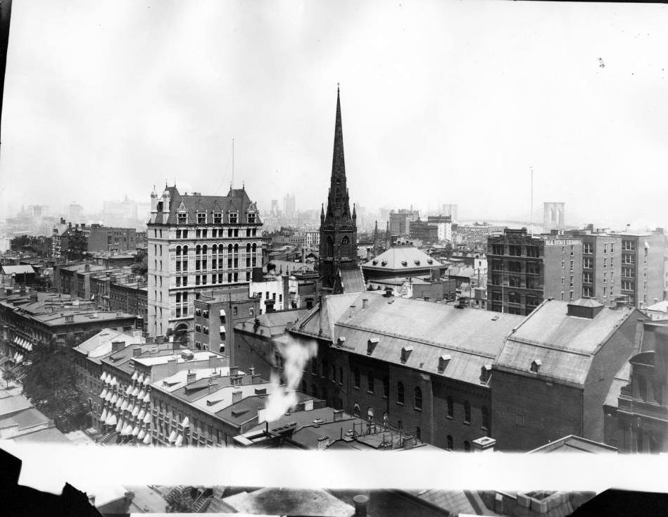Rooftop View Of Brooklyn Heights.