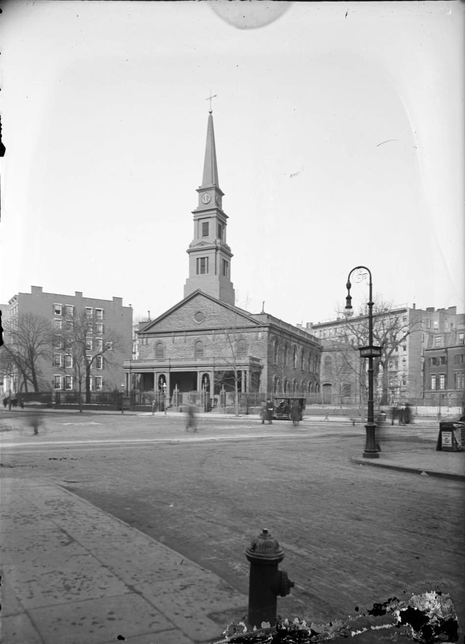 St. Mark'S Church-In-The-Bowery, Second Avenue, Stuyvesant Street, And E. 10Th Street, New York City, 1890S.