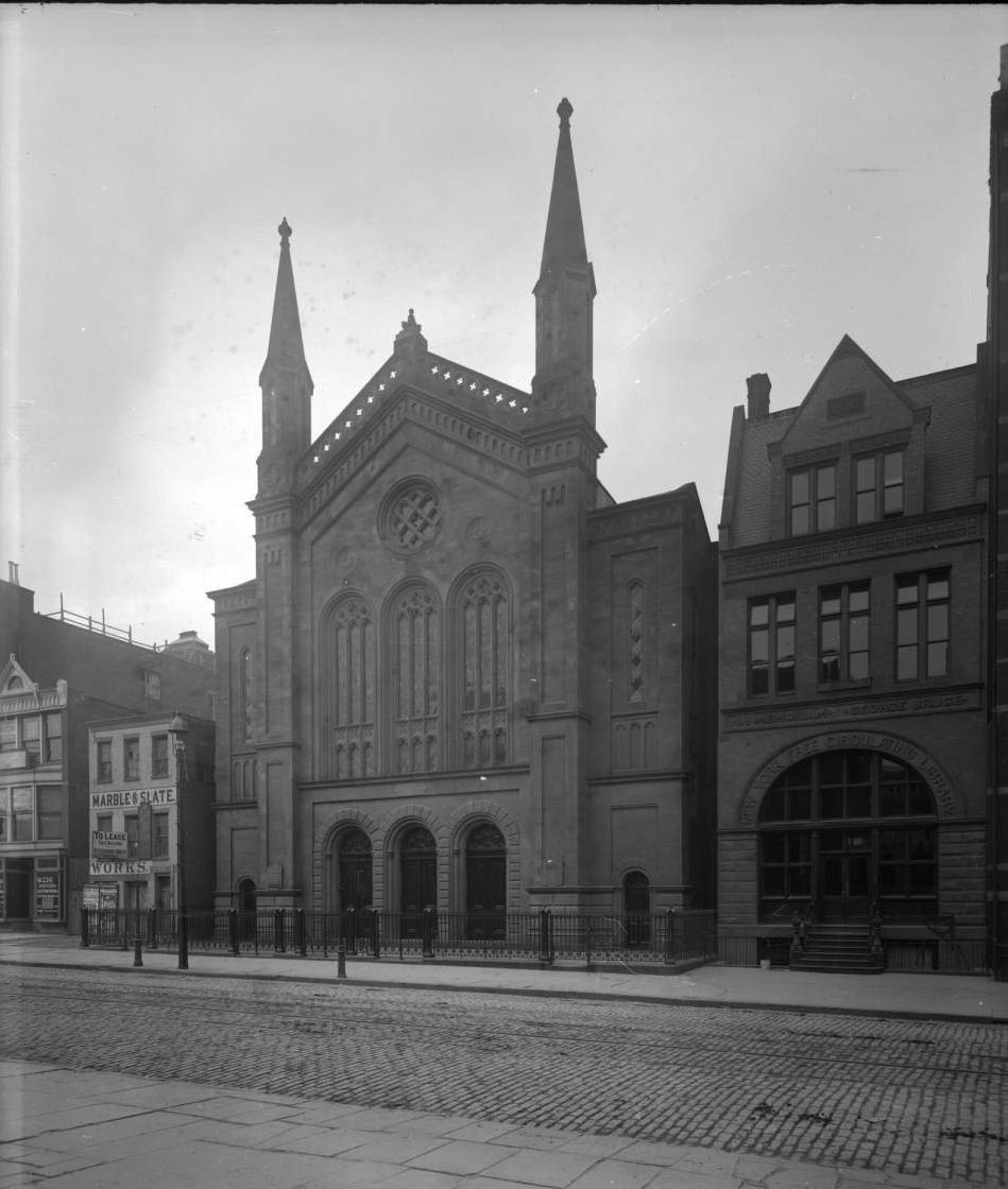 The Central Baptist Church And The George Bruce Branch Of The New York Free Circulating Library, New York City, 1890S.