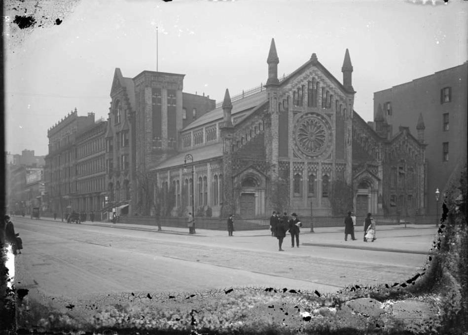 Temple Israel, Northwest Corner Of Fifth Avenue And 125Th Street, New York City, 1905.