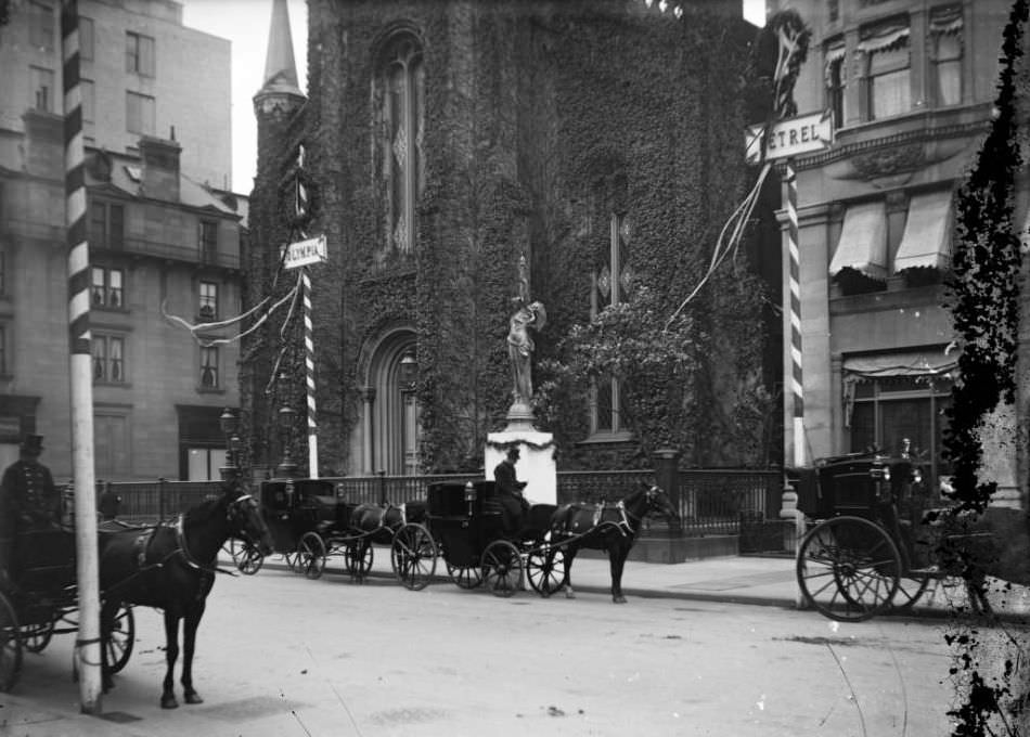 Marble Collegiate Church, Fifth Avenue And 28Th Street, Decorated For The Spanish American War Naval Celebration, New York City