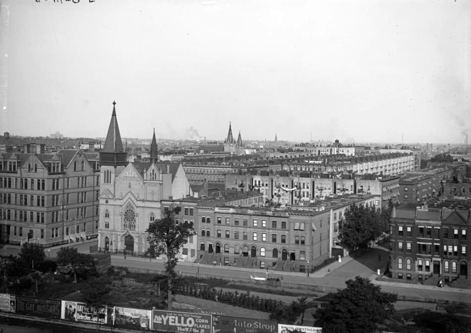 View Of Harlem From The Campus Of The College Of The City Of New York, 1909.