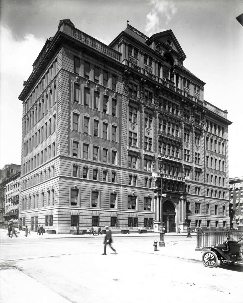 Second Avenue At The Corner Of 17Th Street, Showing St. Mark'S Hospital1900S.