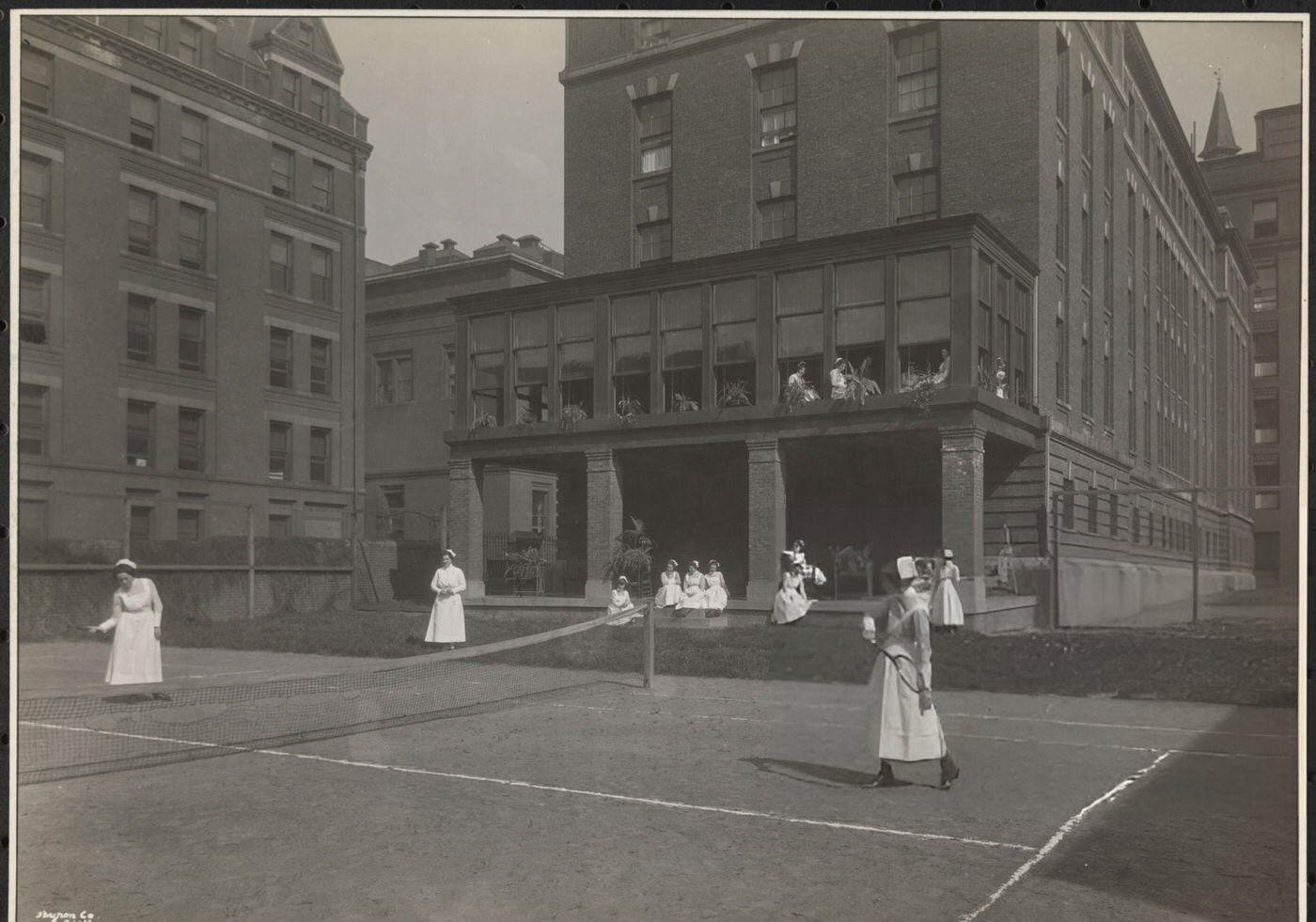 Roosevelt Hospital, 59Th St. &Amp;Amp; Columbus Ave, Exterior Tennis Court And Sun Parlor, 1921.