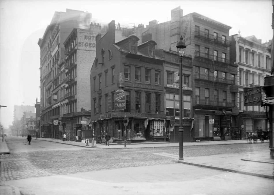 Corner Of Broadway And E. 12Th Street With The Hotel St. George, 1900.