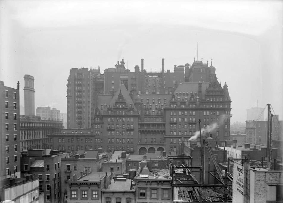 Rooftop Of The Waldorf-Astoria Hotel From W. 31St Street, 1905.