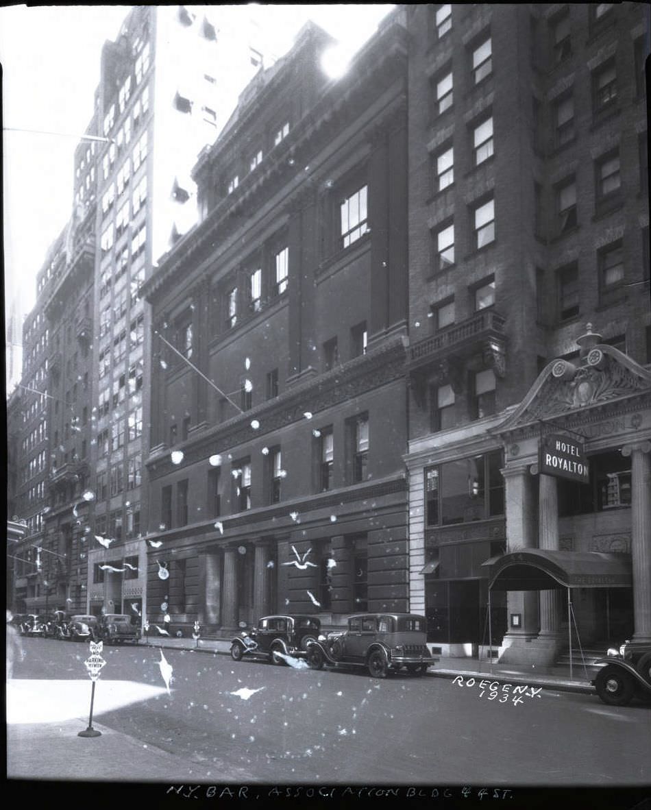 New York Bar Association, West 44Th Street, With The Hotel Royalton Also Visible, 1934.
