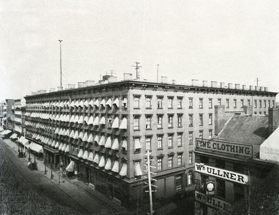Metropolitan Hotel, Broadway And Prince Street; Copy Negative Of A 1880 Photograph.