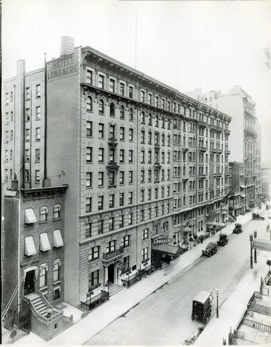 Hotel Longacre And The King Edward Hotel, 121-165 West 47Th Street, 1910S.