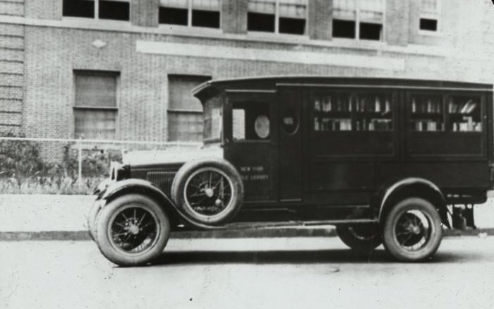 Traveling Library, Bronx Book Wagon, 1920S.