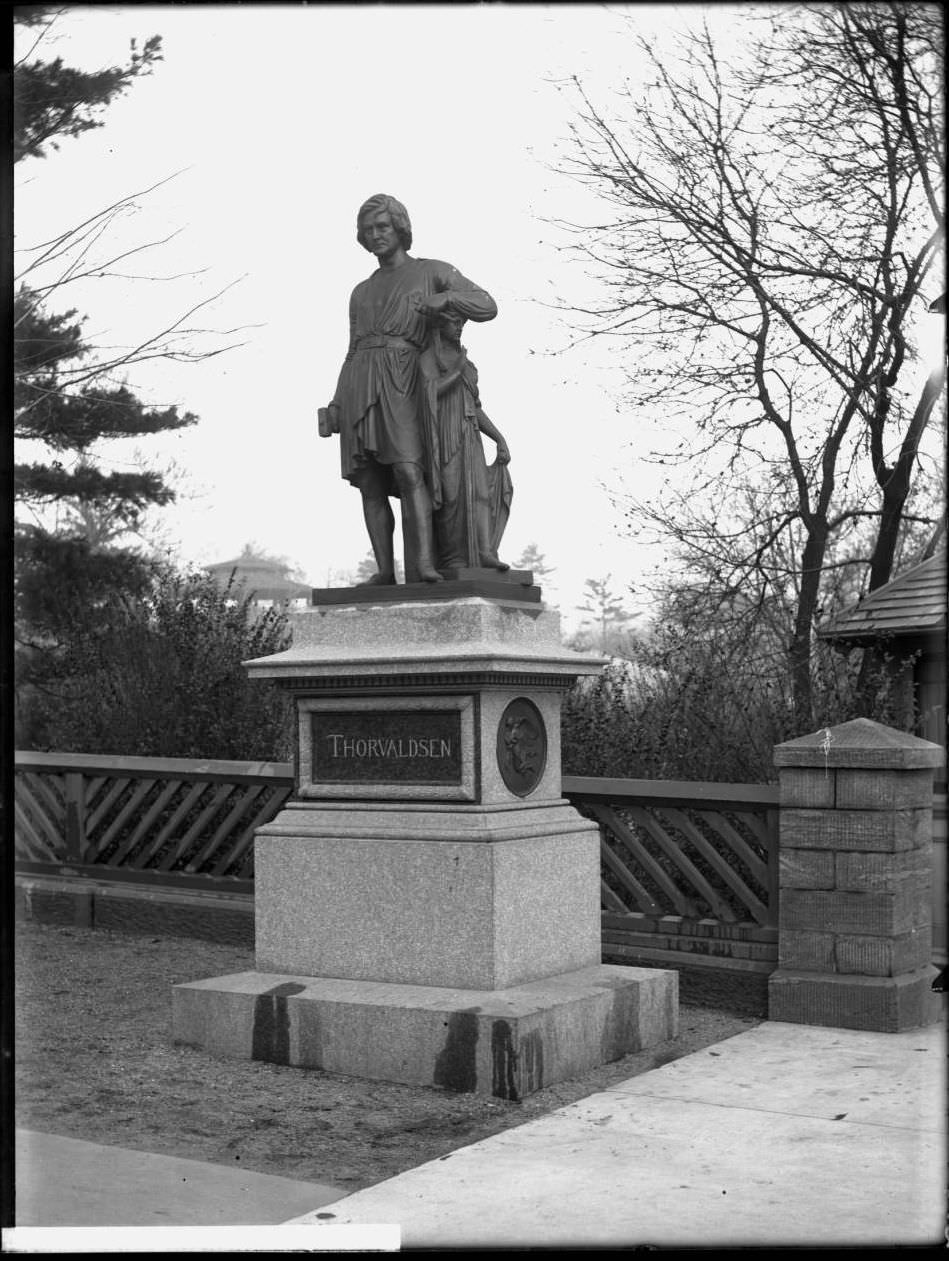 Statue Of Albert Bertel Thorvaldsen, Central Park, New York City, 1896.