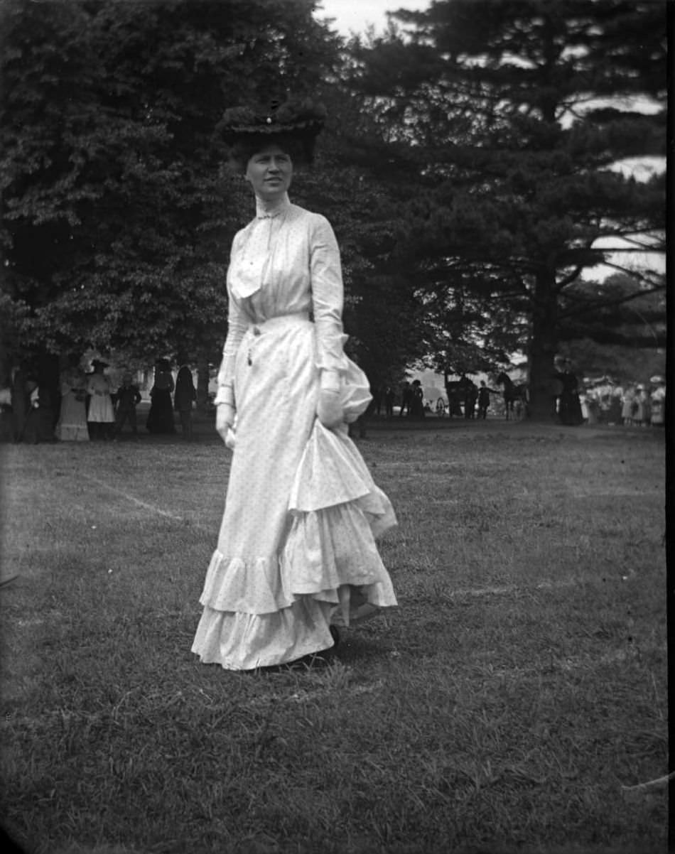 A Woman At The Sunday Schools Parade In Claremont Park, Bronx, 1903.