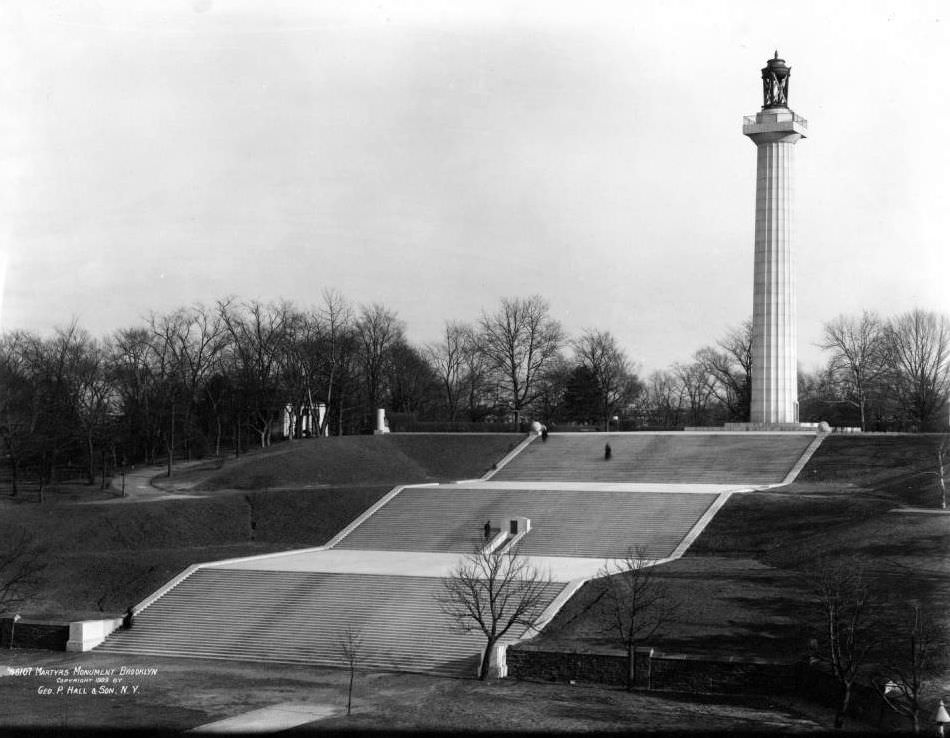Prison Ship Martyr'S Monument, Fort Greene Park, Brooklyn, 1909.
