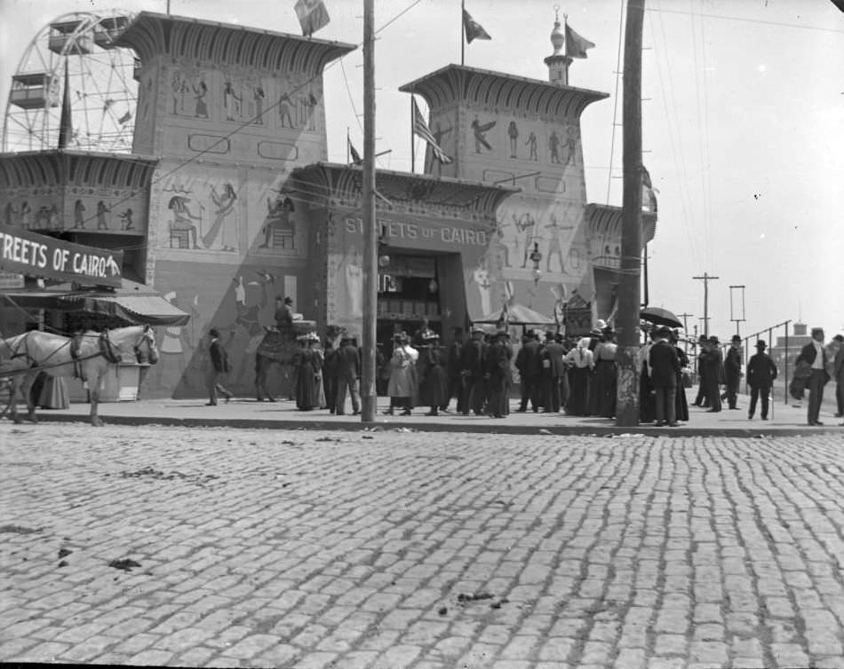 The Streets Of Cairo Attraction, Coney Island, Brooklyn, 1900S.