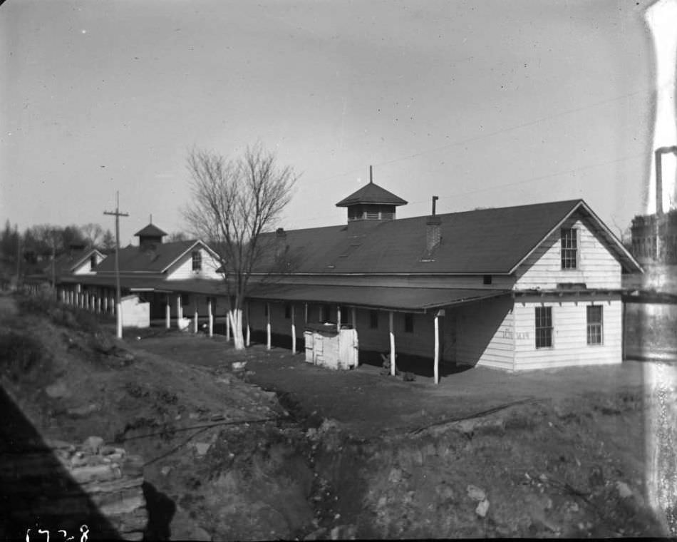 Wood Buildings Bordering The Site Of Jerome Park, Bronx, 1905.
