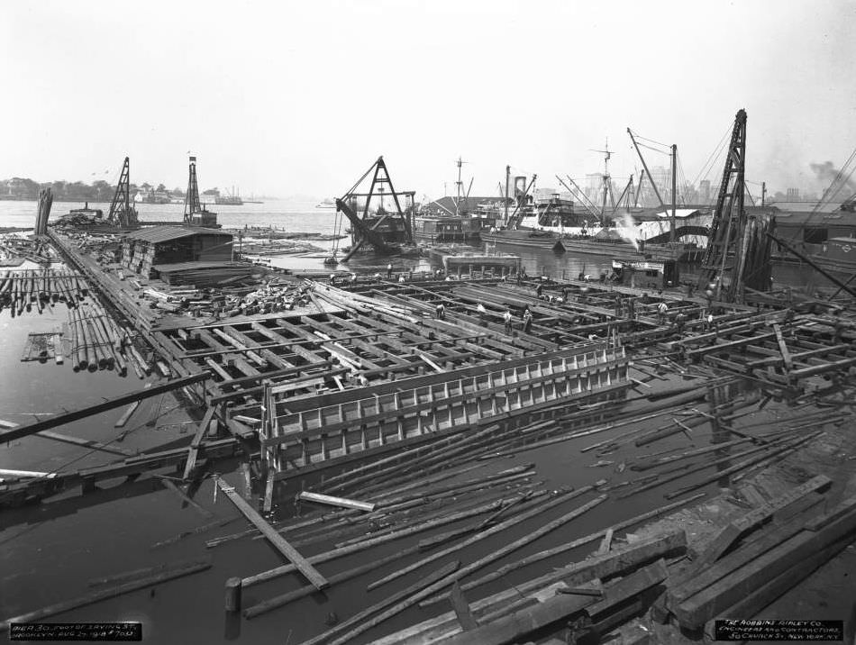 Pier 30 At The Foot Of Irving Street, Brooklyn, 1918.