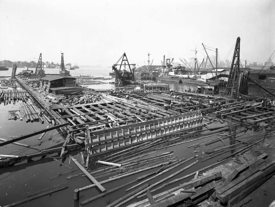 Pier 30 At The Foot Of Irving Street, Brooklyn, 1918.
