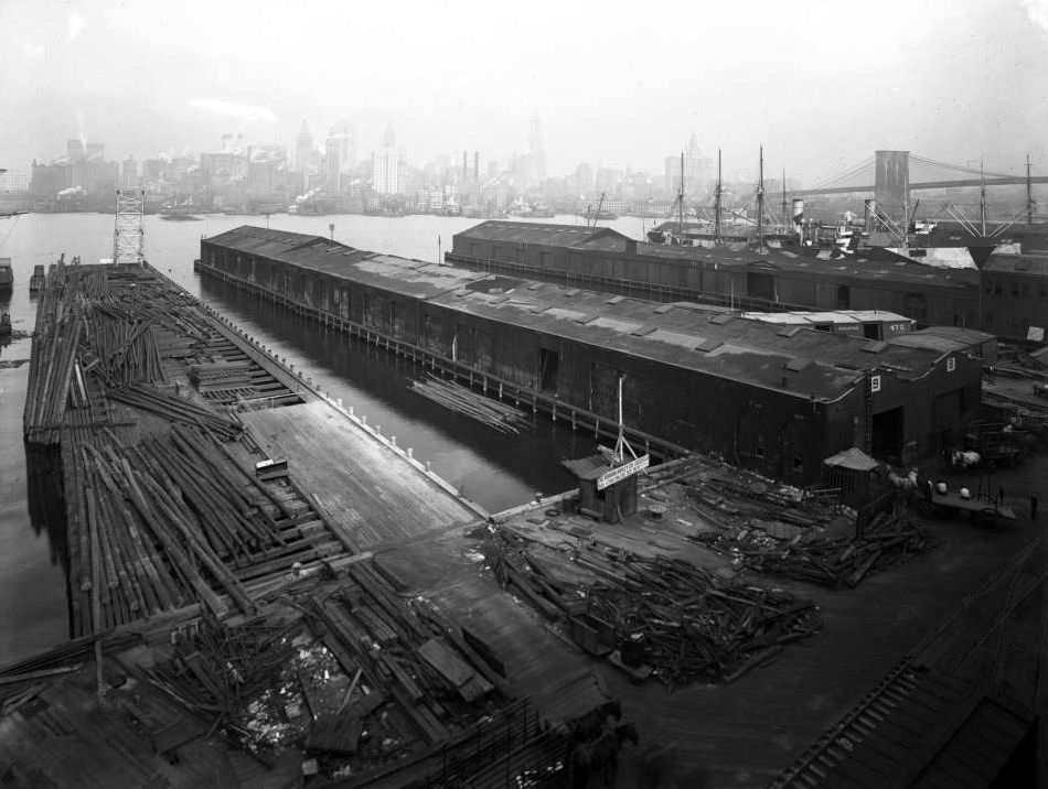 Pier 9, Brooklyn, 1918.