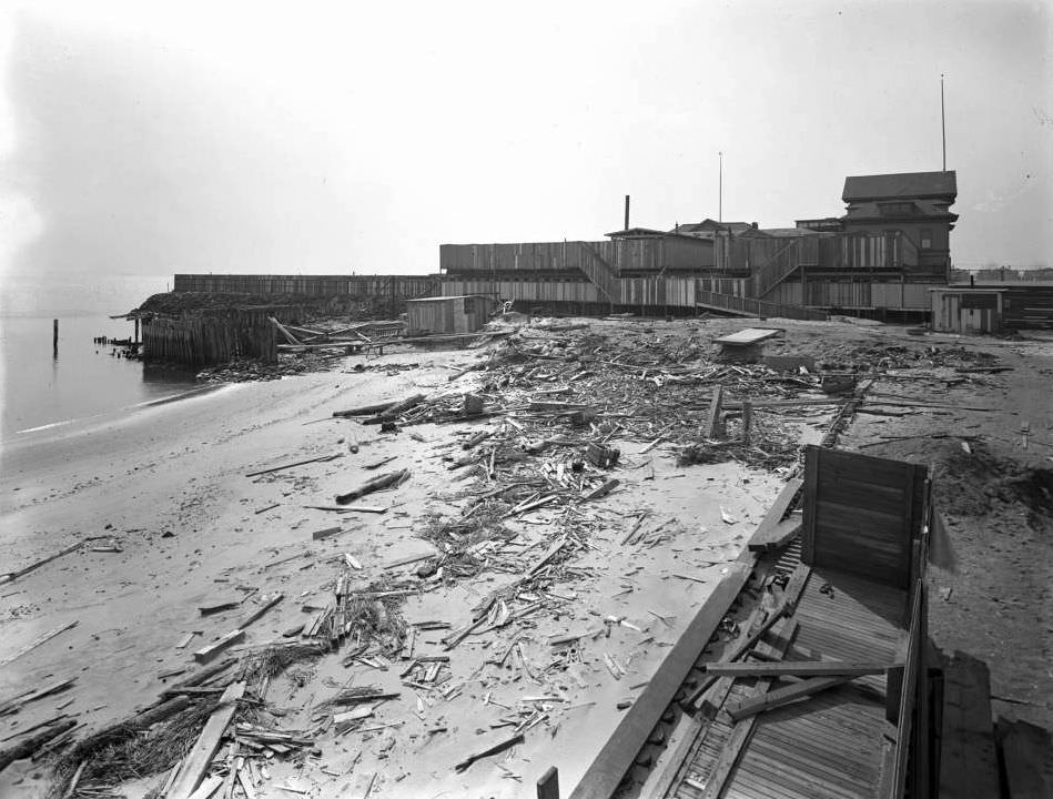 Construction Site On Manhattan Beach, 1917.