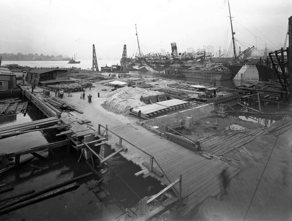 Pier 30 At The Foot Of Irving Street, Brooklyn, 1918.