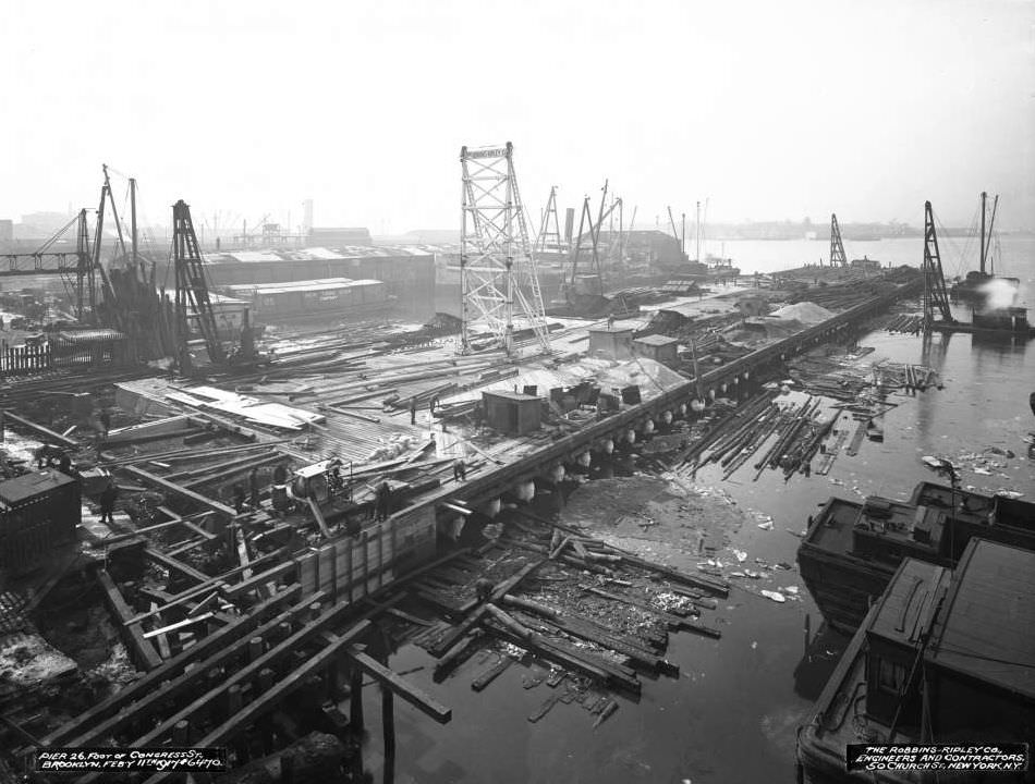 Pier 26 At The Foot Of Congress Street, Brooklyn, 1918.