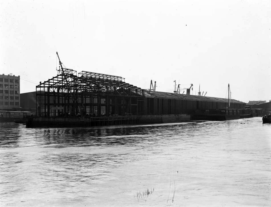 Pier 36, Viewed From Pier 34, Brooklyn, 1916.